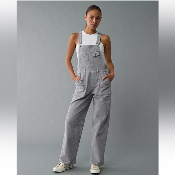 American Eagle Outfitters Denim - American Eagle Stovepipe Corduroy Overall